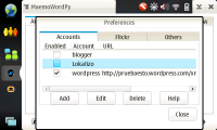 Maemo WordPy preferences in OS2008